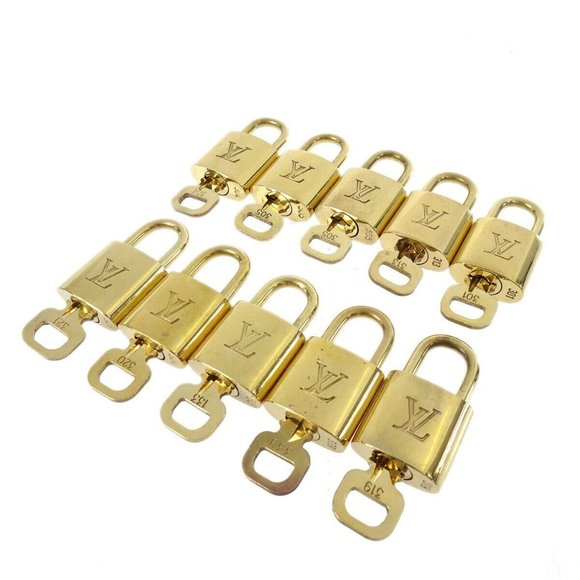 LOUIS VUITTON Padlock & Key Bag Accessories Charm 10 Piece Set - Picture 1 of 1